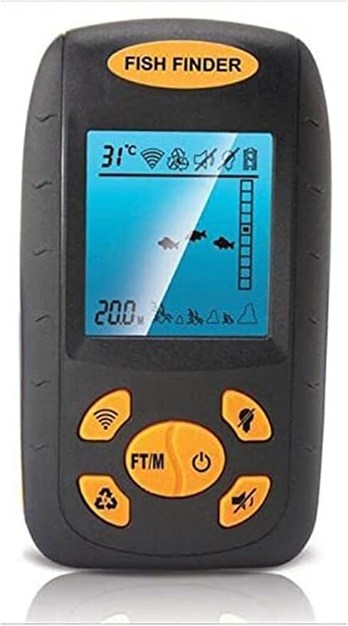 New Sonar Fish Finder Fishing Depth Sonar Sensor Alarm Transduce for Pontoon Boats Lake Rail