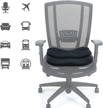 ObusForme Ergonomic Seat Cushion | Contoured Design Supports Pelvis and Thigh Alignment, Distributes Body Weight to Relieve Pressure Points | Foam Cushion Offers Superior Comfort (Bagged)