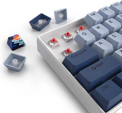 Owpkeenthy Full Size Green Mechanical Gaming Keyboard with Number Pad, Wired 100% Office NKRO Keyboard RGB Backlit 104 Keys with Red Switch for PC Gamer (104 Matcha)