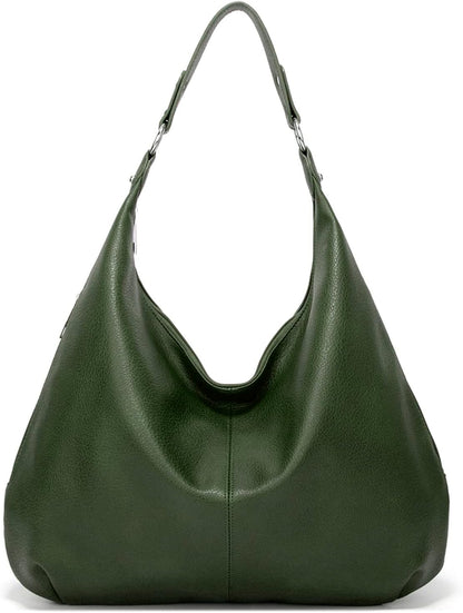Ashioup Hobo Bags for Women Soft PU Leather Shoulder Bag Vintage Slouchy Handbag with Zipper