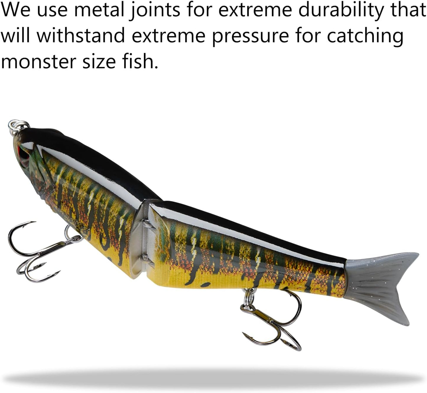 Bassdash SwimShad Glide Baits Jointed Swimbait Bass Pike Salmon Trout Muskie Fishing Lure