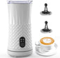 Milk Frother Electric,FLEVO 4 in 1 Automatic Milk Frother,240ml Hot&Cold Milk Foamer,with Temperature Control for Latte,Cappuccinos,Macchiato,Silent Operation