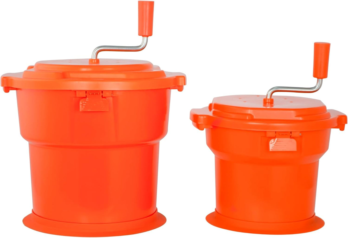Hakka Commercial Salad Spinner, 3 Gallon/12 L Manual Salad Dryer Jumbo Lettuce Spinner Lettuce Dryer with Silicone Anti-Slip Mat & Draining Hose - Dries up to 3 Heads of Lettuce