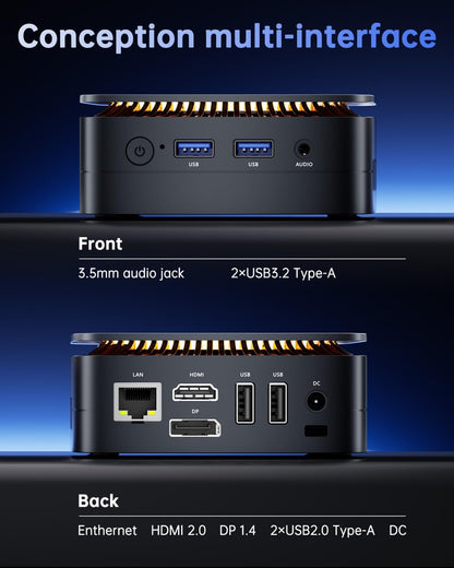 KAMRUI AK1PLUS Mini PC W-11 Pro, 12th Gen N95 Processor (up to 3.4GHz), Mini Desktop Computers with 16GB RAM 512GB M.2 2.5" SSD, Mini Computer Support Dual 4K UHD for Home Business Office