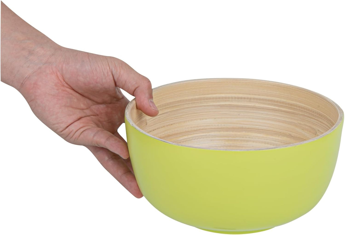 Restaurantware-Bambuddha 51 Ounce Extra Large Salad Bowl, 1 Heavy-Duty Round Salad Bowl - Sustainable, Reusable, Blue Bamboo Serving Dish, for Serving Salads, Fruits, and Appetizers