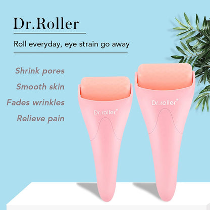 Ice Roller, Ice Roller for Face & Eye, Ice Face Roller for Women Skin Care Massage Tool Relieve Puffiness Reduce Pain Relief and Tightens Pore (Pink)