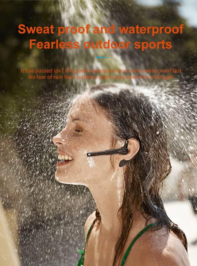 Bluetooth Headset V5.1, Bluetooth Earpiece for Cell Phones with Mic Noise Cancelling, Waterproof Hands-Free Earphones Wireless Headphone, for Business/Office/Driving Compatible with Android/iPhone