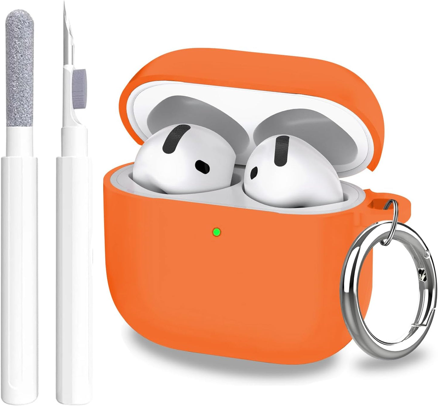 Aircawin for Airpods 4 Case Cover,Shockproof Case for Airpods 4th Generation Case Cover 2024,Premium Silicon Case with Keychain and Cleaing Pen for Airpods 4 Gen, Wireless Earphone Accessories-Blue