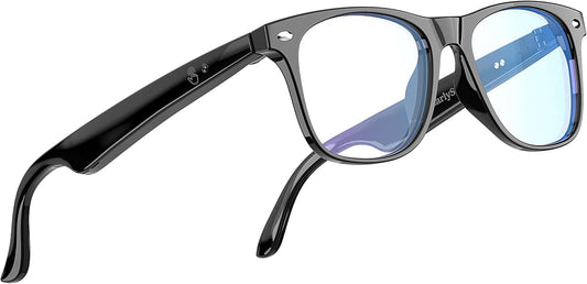 2025 AI Translation Smart Glasses for Men Women,7 Day Ultra-Long Standby,Anti-Blue Light/UV400,Bluetooth Glasses with 163 Translation,IP65 Waterproof,Multifunctional Sunglasses for Android iOS Black