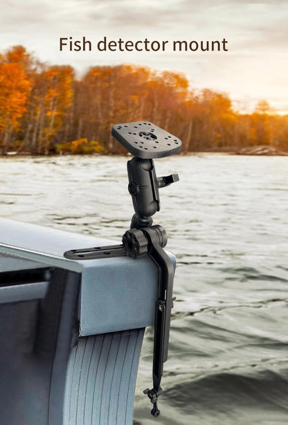 Strg Fish Finder Mount, Kayak Transducer Mounting Arm, Marine Electronics Mounts 1.5" Ball Universal Fish Finder Mount Base Compatible with Scotty Garmin Lowrance Fish Finder