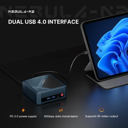 origimagic N2 Pro Mini PC, Ryzen 7 6800H Mini Computers (8C/16T, up to 4.7GHz), 32GB DDR5 RAM, 512GB PCle 4.0 NVME SSD, Radeon 680M, 8K UHD/USB4/USB3.2/USB2.0/WiFi 6E/BT 5.2