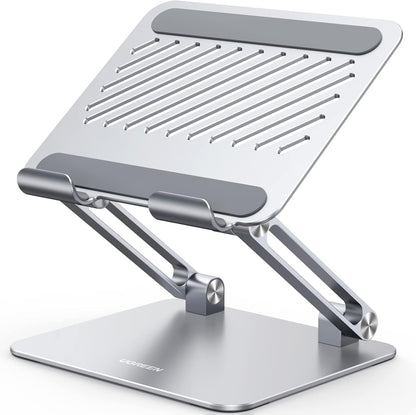 UGREEN Tablet Stand Holder for Desk, Aluminum Desktop Dock Adjustable Foldable Riser Compatible with iPad Pro 12.9, 9.7, 10.5, iPad Air, iPad mini, Surface Pro, Galaxy Tab, Black