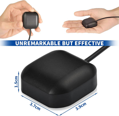 Bingfu Vehicle GPS Navigation Antenna Active GPS Antenna with Fakra C Right Angle Connector Compatible with Car Truck GPS Navigation Receiver System Factory DVD Stereo Head Unit