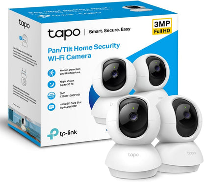 TP-Link Tapo 2K Pan/Tilt Indoor Security WiFi Camera, Baby & Pet Camera w/ 360° Motion Tracking, 2-Way Audio, Night Vision, Cloud & Local Storage (Up to 256 GB), Works w/Alexa & Google (Tapo C210P2)