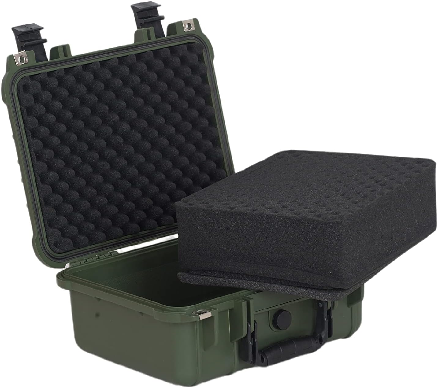 MEIJIA Portable All Weather Waterproof Protective Case,Hard Case,Camera Case with Customized Fit Foam,Fit Use of Drones,Camera,Equipments,Pistols,13.35 x11.63x5.98inches (Yellow)