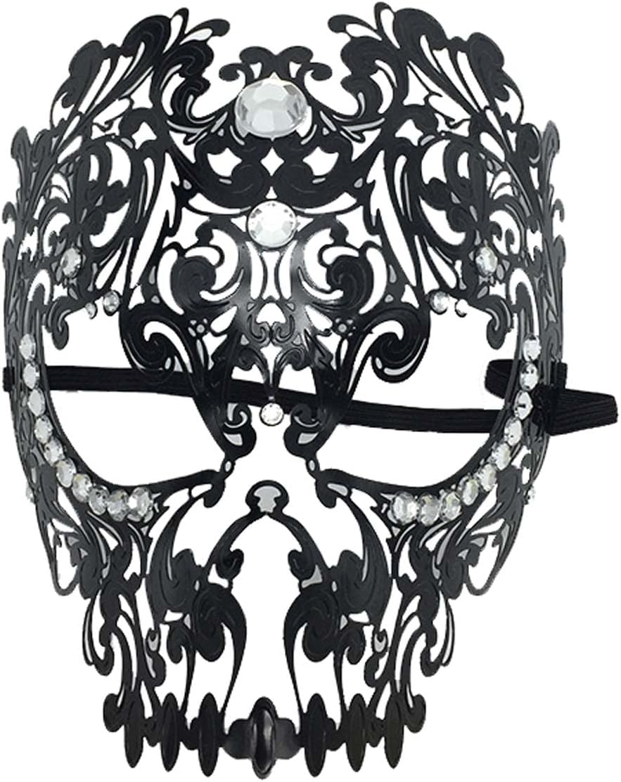 Sheliky Masquerade Mask Mardi Gras Costume Mask Christmas Cosplay Metal Party Mask