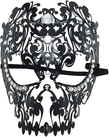 Sheliky Masquerade Mask Mardi Gras Costume Mask Christmas Cosplay Metal Party Mask