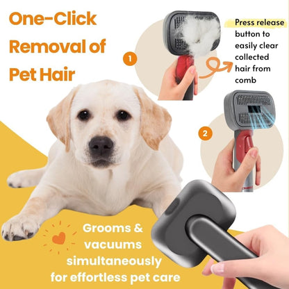 IZSOHHOME Compatible with V7 V8 V10 V11 V15,Dog Cat Brush for Shedding and Grooming,with Two Heads,Massage the skin,Easy to Clean Comb for Long or Short Haired Pets,Pet Brush Kit,Gift Box