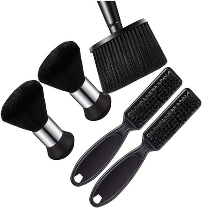 5 Pcs Hair Clipper Neck Dust Removal Brush Set, Bristle Hair Styling Tool,