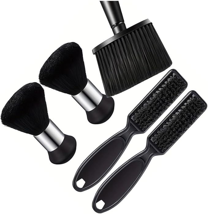 5 Pcs Hair Clipper Neck Dust Removal Brush Set, Bristle Hair Styling Tool,