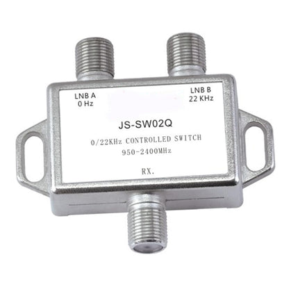 Satellite Switch, 0/22KHz, Compact Zinc Alloy TV Switch, Stable, Professional Easy to Use, Premium Material, for Switching TV Channels
