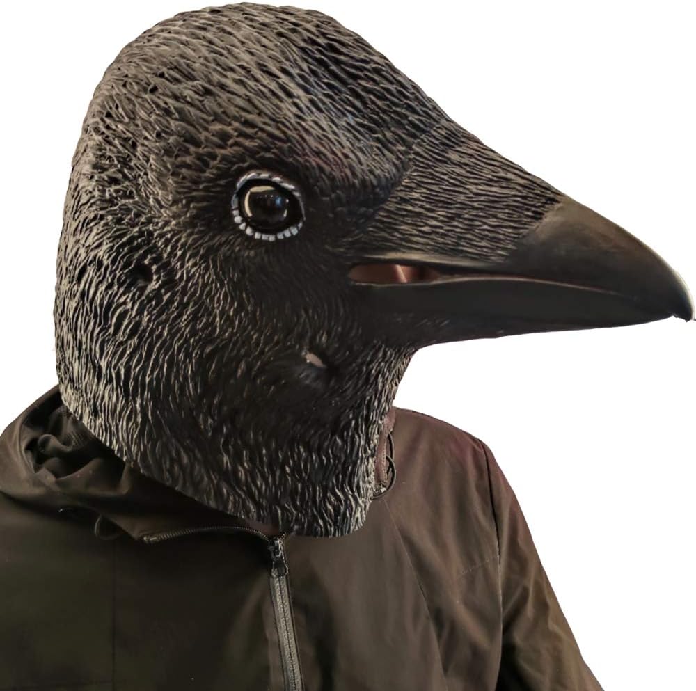 Creepy Party Halloween Mask Black Crow Masks Novelty Halloween Costume Party Animal Bird Face Crow Head Mask