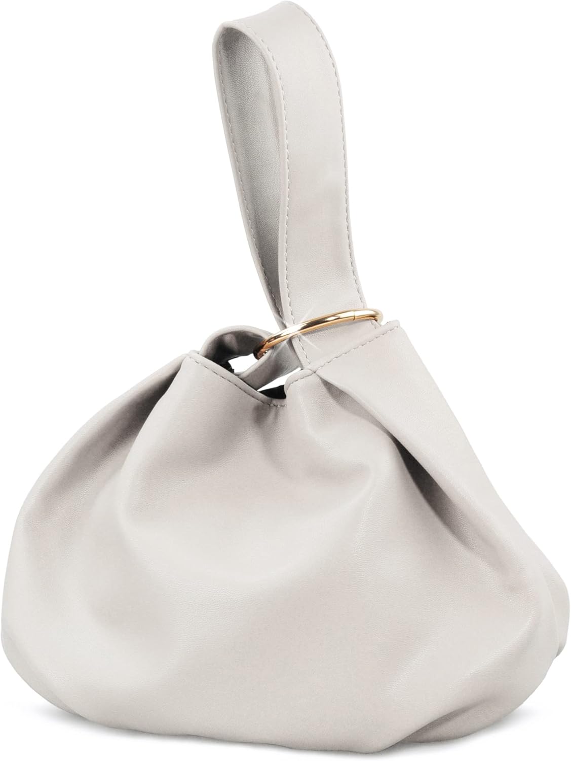 Women's Clutch Soft Vegan Leather Hobo Top Handle Bag Small Tote Purse