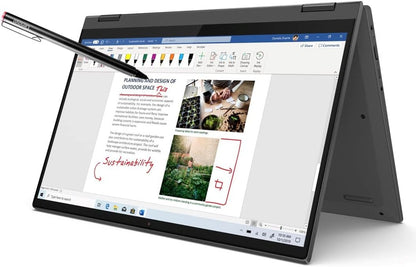 Lenovo Ideapad Flex 5 14'' 2-in-1 Touchscreen FHD Laptop - Intel Core i3-1115G4, 4GB RAM, 128GB SSD, Windows 11 S Mode- Graphite Grey (82HS00R9US), Gray