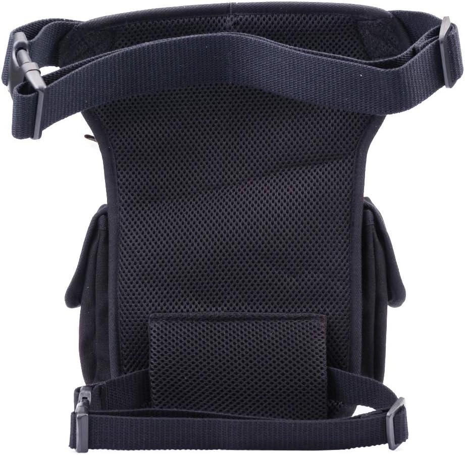 Motorcycle Drop Leg Bag Nylon Waist Pack for Men Women Travel Hiking Tactical Cycling Bike Ride Riding Crossbody Shoulder Fanny Pouch