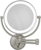 Zadro LED Wall Mount Makeup Mirror with Magnification, 360° Rotation, 48 cm Extension (37cm x 28cm | 5X/1X | Satin Nickel)