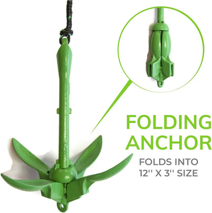 Gradient Fitness Kayak Anchor | Paddle Board Anchor, Small Boat and Canoe Anchors, Jet Ski Anchor, Jetski Accessory, PWC Anchor, Kayak Anchor Kit.