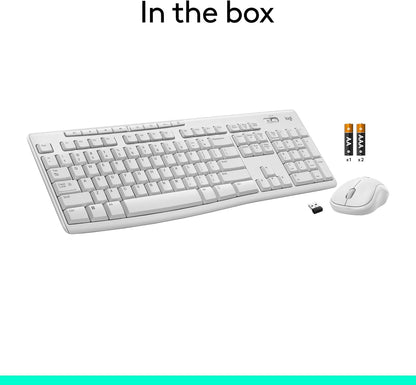 Logitech MK270 Wireless Keyboard and Mouse Combo for Windows, 2.4 GHz Wireless, Compact Mouse, 8 Multimedia and Shortcut Keys, 2-Year Battery Life, for PC, Laptop - Rose