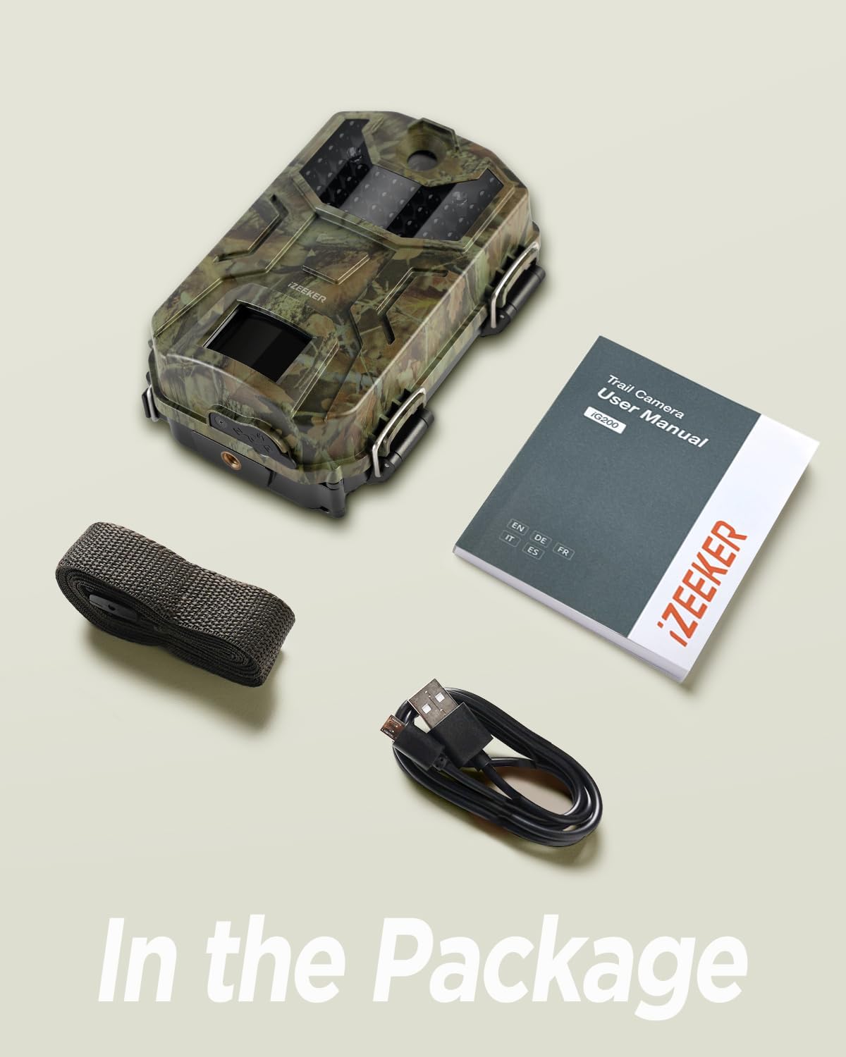 iZEEKER Trail Camera 2K HD 36MP, Trail Cameras with 940nm No Glow Infrared LEDs, No WiFi, Night Vision Motion Activated IP66 Waterproof for Wildlife Watching Indoor Security