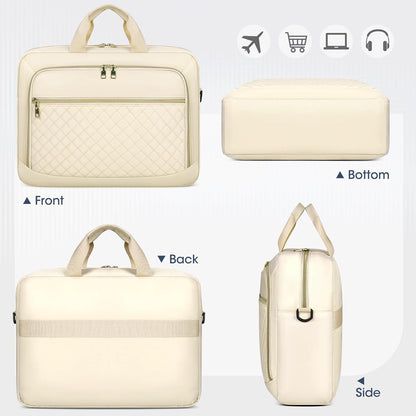 Laptop Bag 17 Inch Laptop Briefcase for Women Waterproof Computer Messenger Bag Professional Laptop Case for Business Work - PuriLite