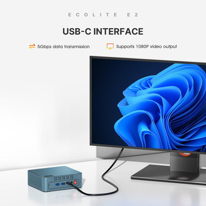 BOSGAME P4 Gaming Mini PC Ryzen 7 5700U 32GB RAM 1TB NVMe M.2 2280 SSD, 11-Pro OS Mini Computers, Micro PC 4K 60Hz Triple Display, HDMI+DP+Type-C, WiFi 6E, BT5.2, PD3.0, Dual 2.5GbE LAN