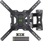 USX MOUNT Full Motion TV Wall Mount for 26-55 Inch TVs up to 77 Lbs, Articulating TV Mount with Perfect Center Design, Single Stud Wall Mount TV Bracket, Max VESA 400x400mm