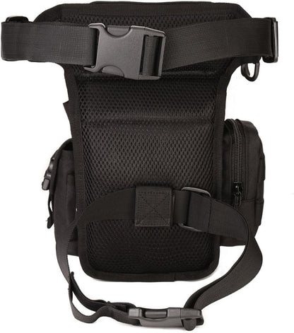 Motorcycle Drop Leg Bag Nylon Waist Pack for Men Women Travel Hiking Tactical Cycling Bike Ride Riding Crossbody Shoulder Fanny Pouch