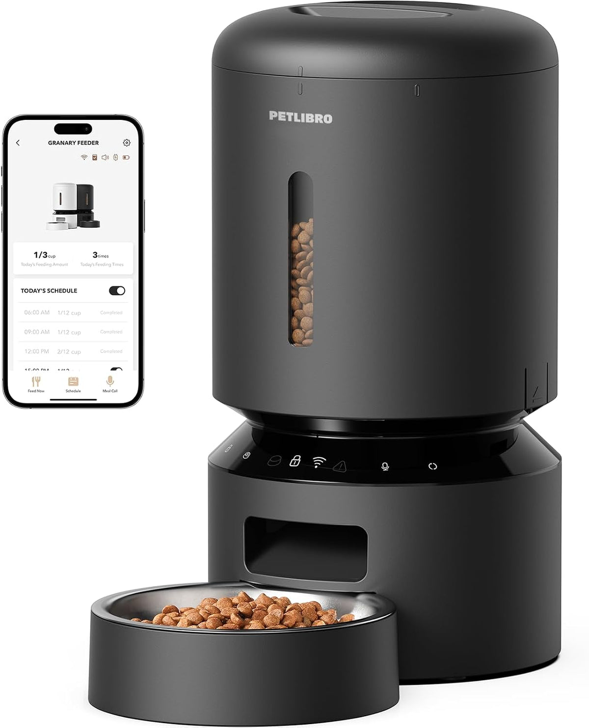 PETLIBRO Wi-Fi Automatic Cat Feeder with App Control, 5L, 180-Day Battery