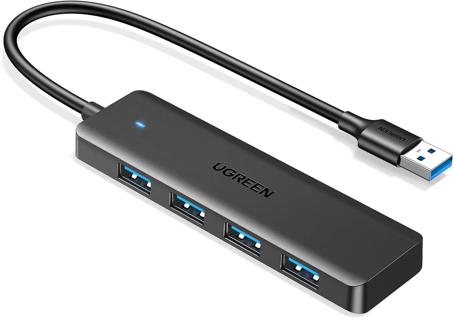 UGREEN USB Hub 3.0, 4 Ports USB A Splitter Ultra Slim Expander for Mouse, Keyboard, Flash Drive, U Disk, Printer Compatible with Laptop, Desktop PC, Xbox, PS5, Mouse, Keyboard and More, 0.5ft