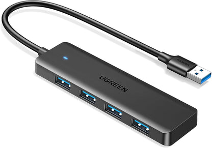 UGREEN USB Hub 3.0, 4 Ports USB A Splitter Ultra Slim Expander for Mouse, Keyboard, Flash Drive, U Disk, Printer Compatible with Laptop, Desktop PC, Xbox, PS5, Mouse, Keyboard and More, 0.5ft