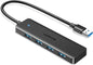 UGREEN USB Hub 3.0, 4 Ports USB A Splitter Ultra Slim Expander for Mouse, Keyboard, Flash Drive, U Disk, Printer Compatible with Laptop, Desktop PC, Xbox, PS5, Mouse, Keyboard and More, 0.5ft