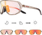KAPVOE Photochromic Cycling Glasses for Men Women Mountain Bike Sunglasses Sports Goggles UV Protection K63
