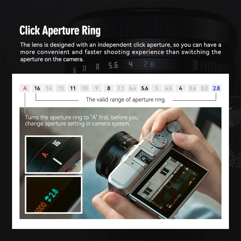 TTartisan 27mm F2.8 Autofocus Lens, Compatible with Fuji X-Mount Cameras X-A3 X-A5 X-A7 X-Ｍ1 X-Ｍ2 X-Ｈ1 X-T1 X-T10 X-T2 X-T20 X-T3 X-T４ X-T100 X-T200 X-T30 X-Pro1 X-Pro2 X-Pro3 X-E1 X-E2 X-E2S