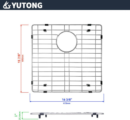 Yutong Kitchen Stainless Steel Sink Bottom Grid with Small Rounded Corner (27.5" x 15.5")