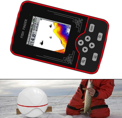 Wireless Fish Finder 60m Depth Detection Real-Time Sonar Anti Interference 433MHz 105° Sonar Angle Color Screen Metric British Units Rechargeable for Anglers Boats Ice Fishing
