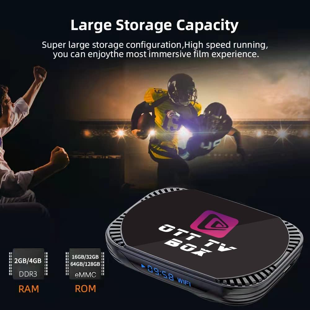 Android 11 TV Box MXIII Pro Android TV Box 11.0 Amlogic S905X4 Quad Core 64 Bits, 4GB RAM 64GB ROM Android Box with 1000M LAN AV1 8K/6K/4K 3D USB 3.0 BT 4.0