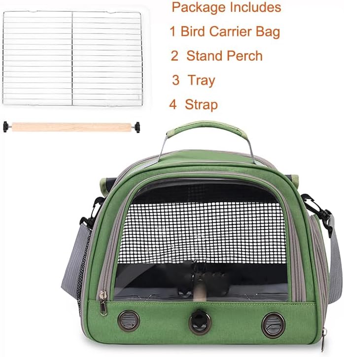 Bird Travel Carrier Bag, Portable Small Bird Parrot Parakeet Carrier