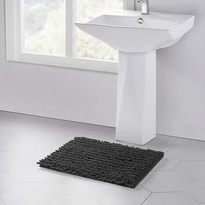 Walensee Bathroom Rug Non Slip Bath Mat (24x17 Inch Blush) Water Absorbent Super Soft Shaggy Chenille Machine Washable Dry Extra Thick Perfect Absorbant Best Small Plush Carpet for Shower Floor