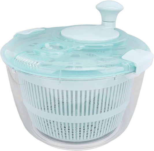 Salad Spinner, 5L Capacity Fast One Handed Manual Lettuce Spinner Salad Spinner Small with Non Slip Base for Vegetable Fruit Lettuce