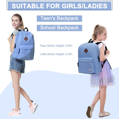 School Backpack for Kids, VASCHY Lightweight Water Resistant Casual Schoolbag Daypack for Men Women Teen Boys Girl Bookbag